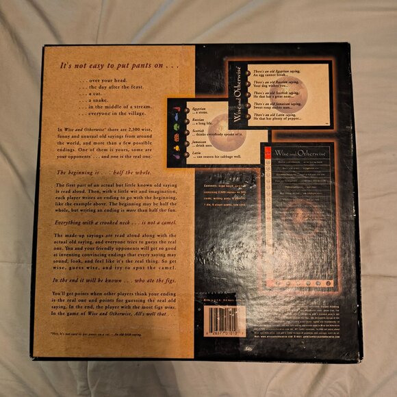 Wise and Otherwise Game - Like New, Complete! Fun Party Game! *SOLD* - Picture 4 of 4